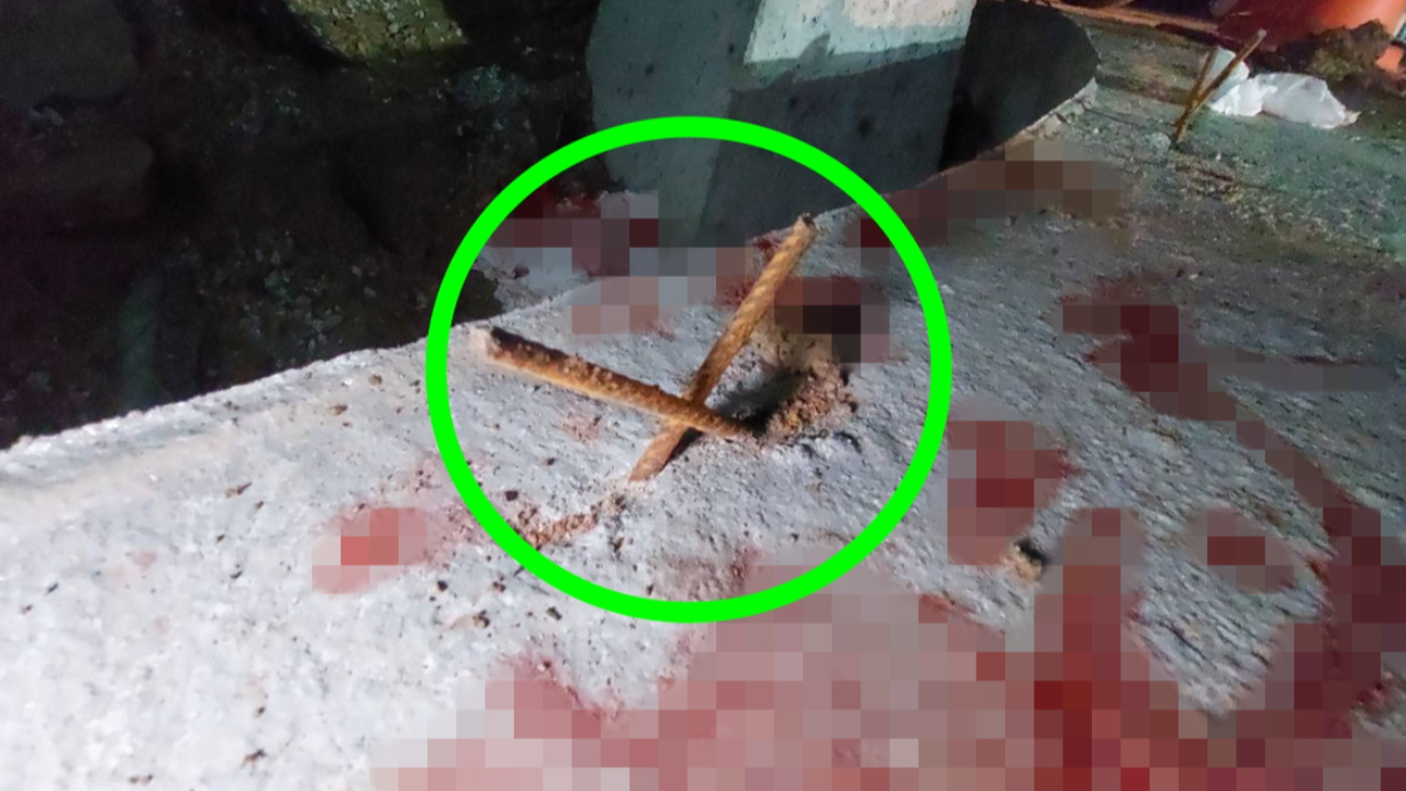 "ถนนก่อสร้าง" เหล็กโผล่-ทิ่มยางเก๋งแตก คนขับซวย-พลาดล้มเสียบหัว