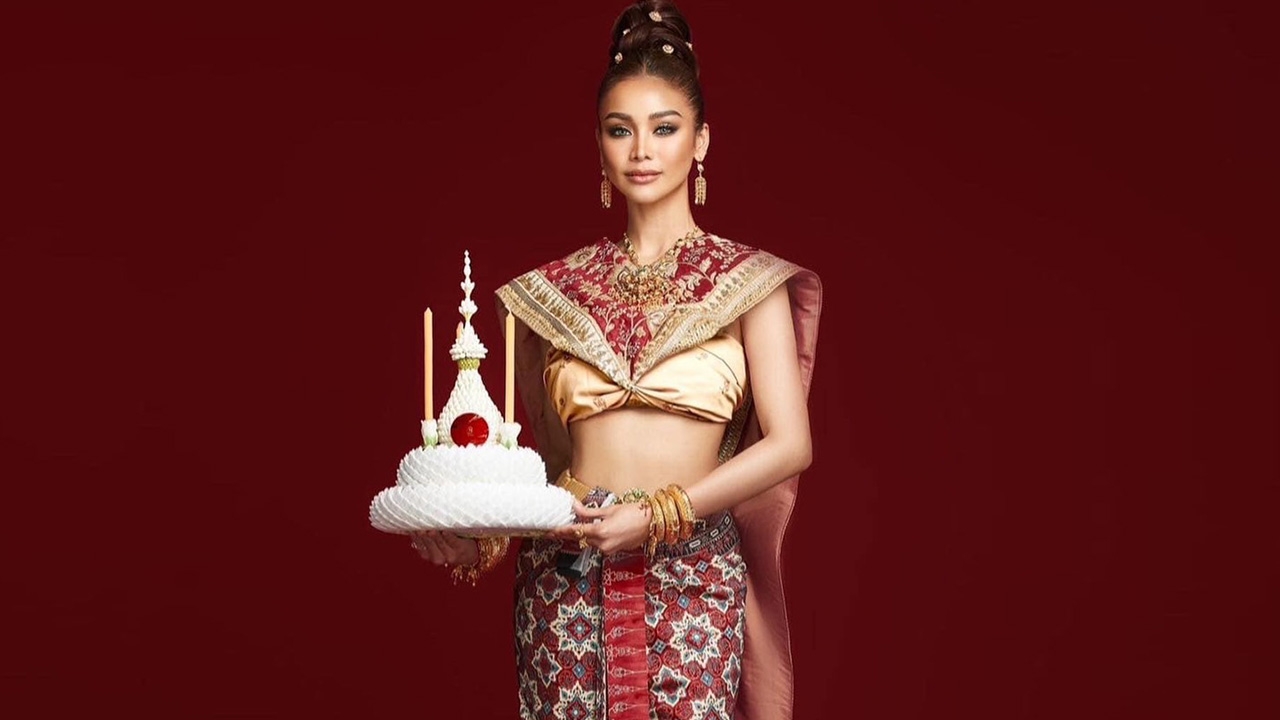 สะกดทุกสายตา อิงฟ้า แปลงโฉมเป็นนางนพมาศ สวมใส่ชุดไทย สวยราวกับนางในวรรณคดี