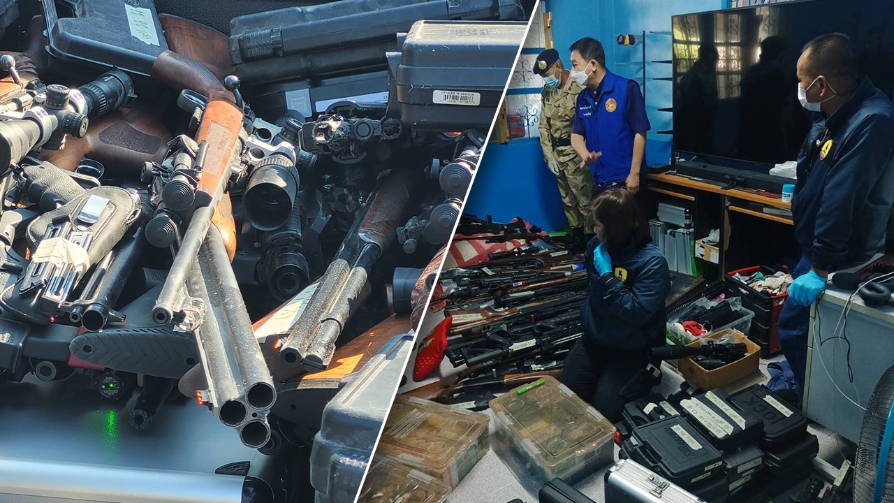 ตะลึงค้นบ้านข้าราชการแม่สอด เจอคลังแสงย่อมๆ ปืน 59 กระบอก กระสุนนับหมื่นนัด
