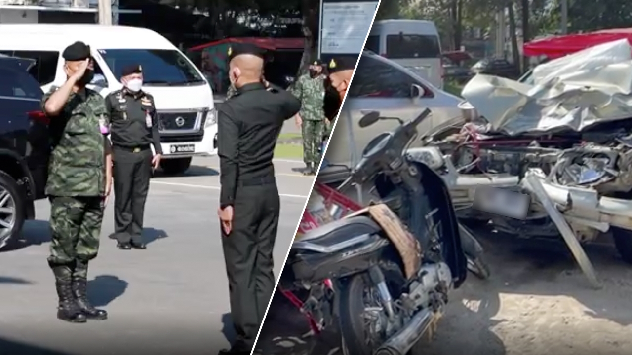 แม่ทัพภาค 3 มอบเงินเยียวยาลูก 3 คนของผู้เสียชีวิต เหยื่อสิบเอกเมาฝ่าไฟแดง