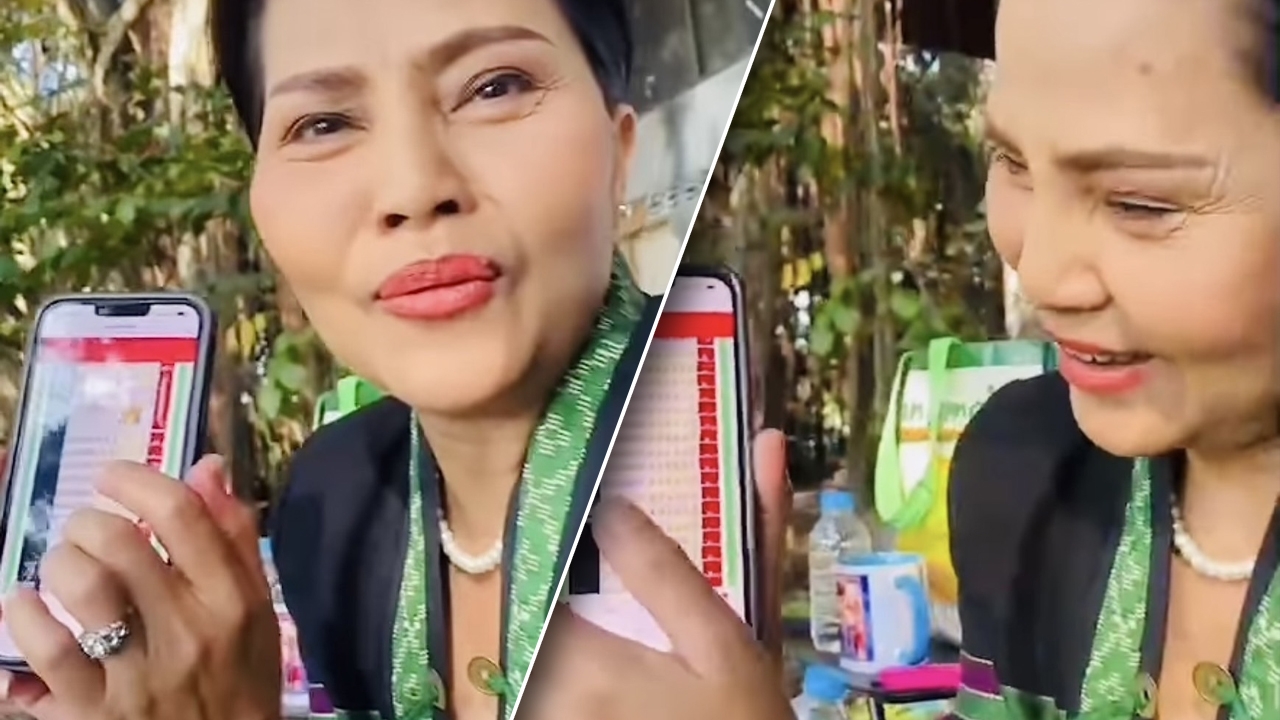 ไม่มีกั๊ก สุนารี จัดชุดใหญ่ไฟกะพริบ โชว์ลอตเตอรี่ให้เห็นชัดๆ 