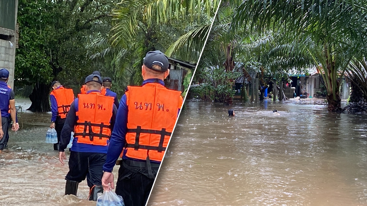 นราธิวาสอ่วม น้ำท่วมขยายวงกว้าง 7 อำเภอ เดือดร้อน 5,553 ครัวเรือน