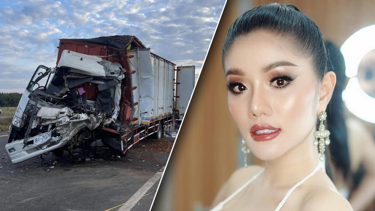 หมอลำแพรวพราว ใจสลาย หลังรถขนอุปกรณ์ชนท้ายรถพ่วง เสียชีวิต 1 คน