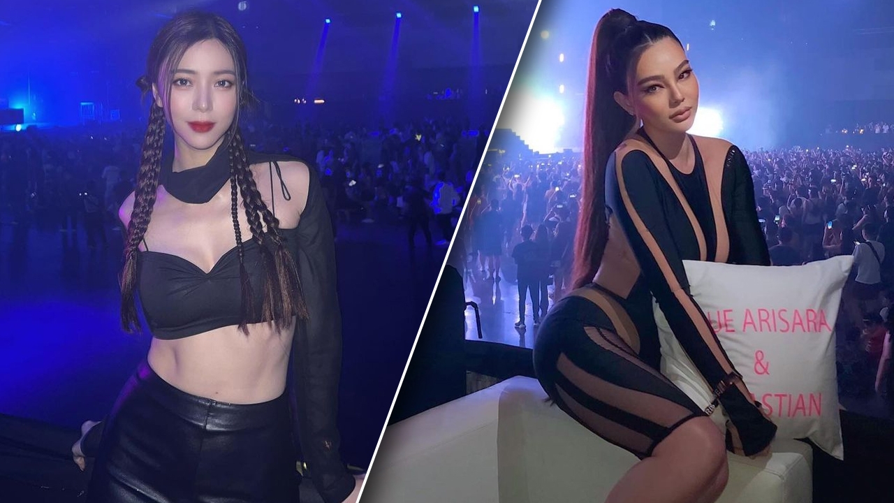 นิวเคลียร์-ดิว เที่ยวเทศกาลดนตรี EDM ชุดแม่ๆ แซ่บมาก แหวกเว้าอวดหุ่นเต็มๆ