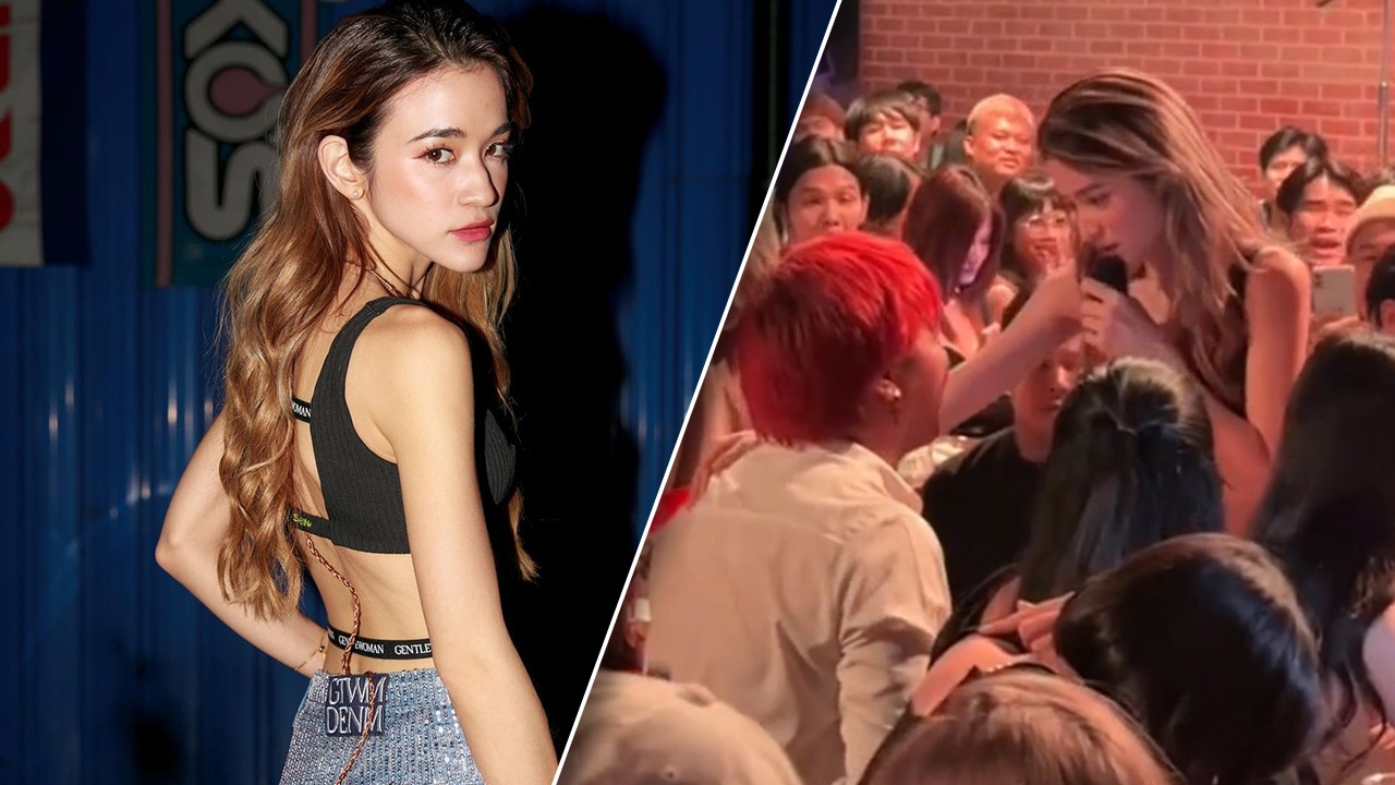 ส้ม มารี ปลอบใจแฟนเพลงนั่งร้องไห้ หลังรู้แฟนเก่าหนีไปแต่งงาน (คลิป)