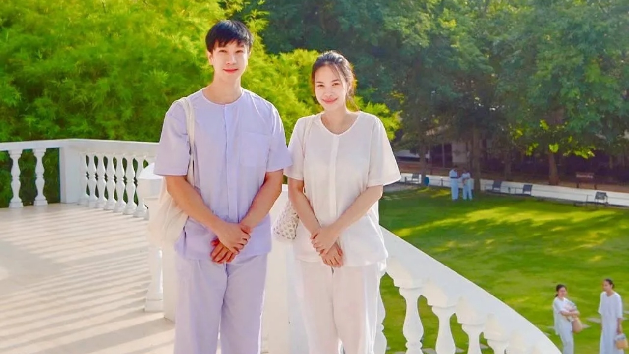 โบวี่ อัฐมา ฉลองสละโสดแบบอิ่มบุญ ควงว่าที่สามีเข้าคอร์สปฏิบัติธรรม