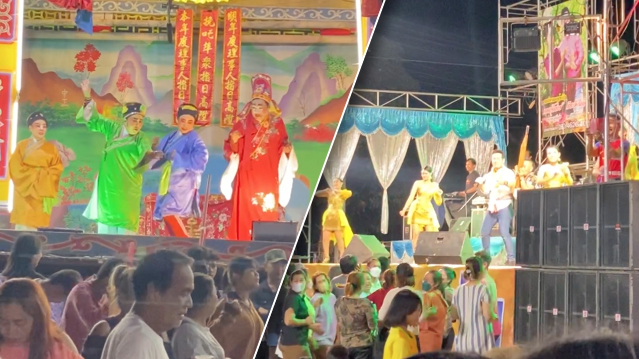 ใครจะอดใจไหว ไวรัลฮา เมื่อ "โรงงิ้ว" กับ "เวทีหมอลำ" ตั้งตรงข้ามกัน