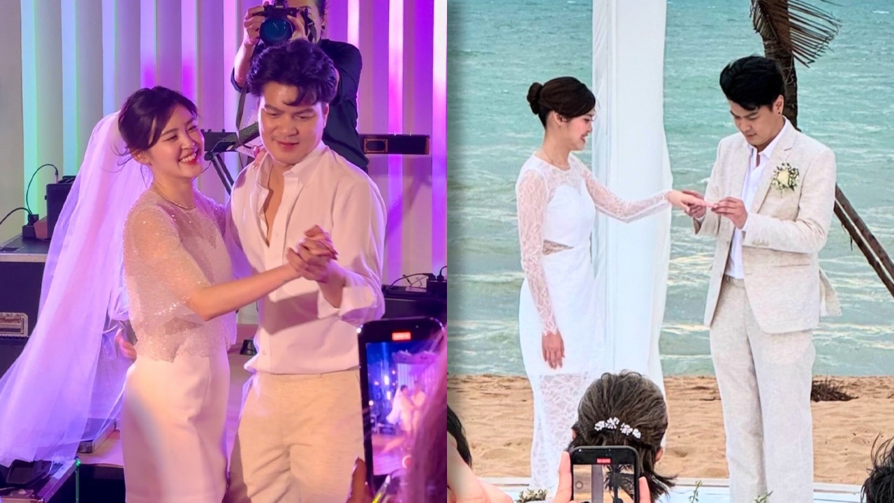เป๊กซ์ วง Zeal ควง น้องมิ้นท์ แต่งงานริมทะเลแสนโรแมนติก บรรยากาศสุดอบอุ่น