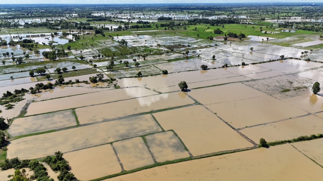 Lam Pao Dam increases water discharge; agricultural areas flooded