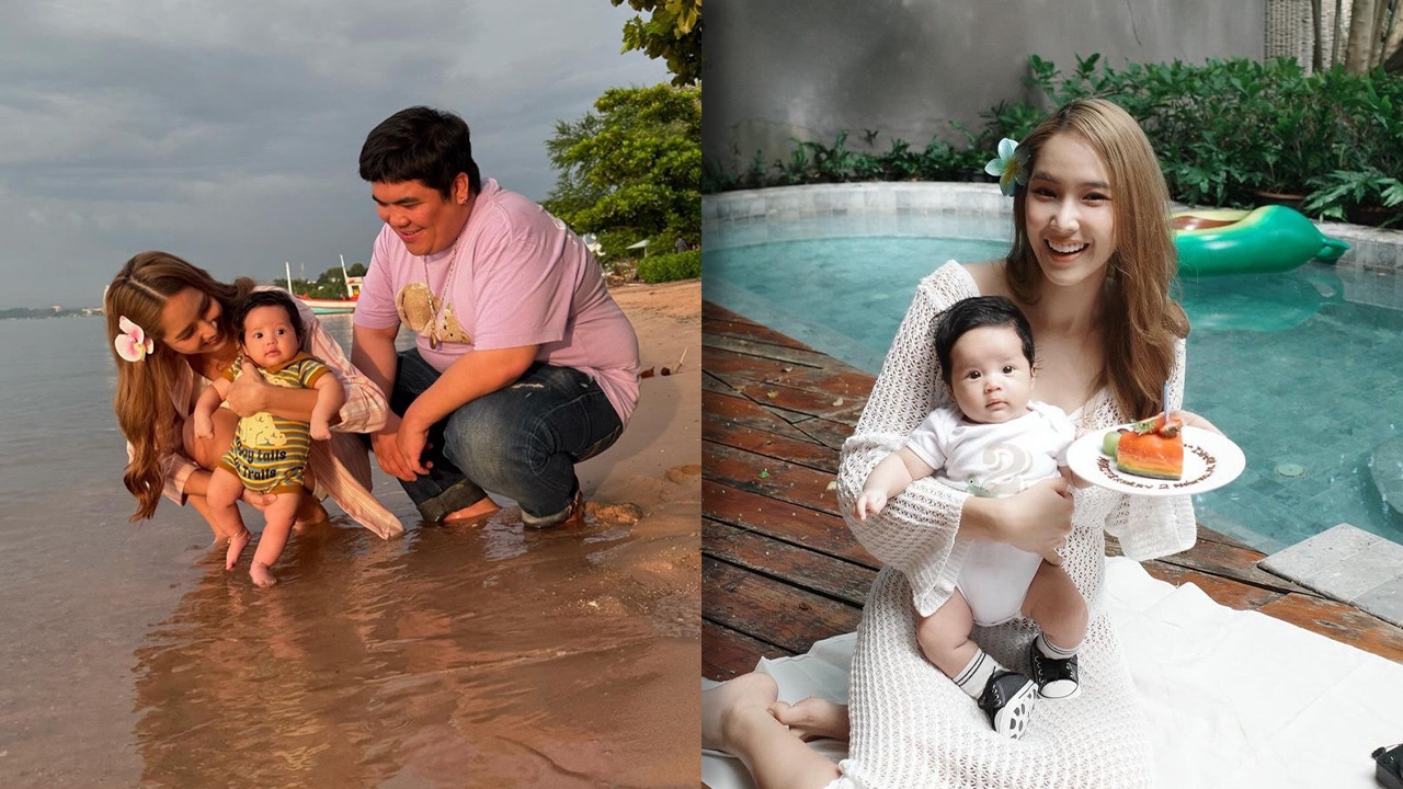 โมเมนต์น่ารัก แจ็ค-ใบหม่อน พา น้องคากิ เที่ยวทะเลครั้งแรกตามประสาพ่อแม่ลูก