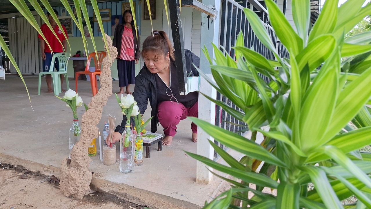 เจ้าของบ้านเล่าเรื่องแปลก ก่อนจอมปลวกคล้ายเศียรพญานาคโผล่ จุดธูปได้เลขเด็ด