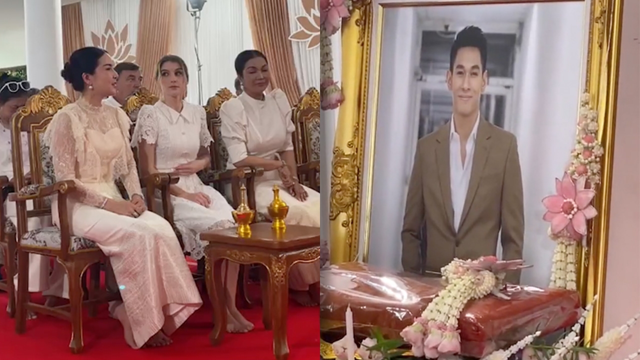 ดาเรีย ภรรยา อ๋อม อรรคพันธ์ ทำบุญครบ 1 เดือน พร้อมลอยอังคารส่งสามีที่เกาะเต่า (คลิป)