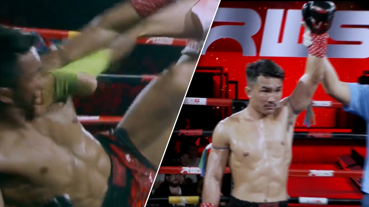 ไม่น่าทำเลย "นักมวยอุซเบฯ" เตะหน้า "นักมวยไทย" ขณะล้มไปแล้ว-โดนบทลงโทษแล้ว (คลิป)