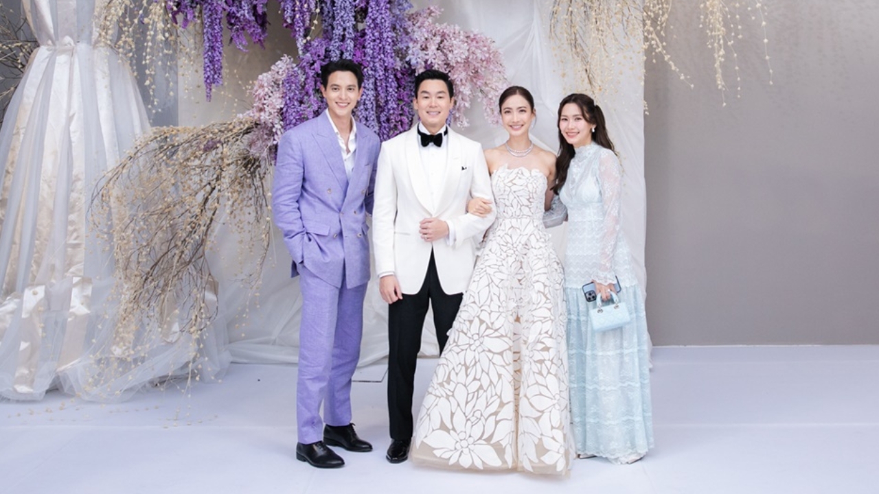 น่าเอ็นดู เจมส์จิ เล่าที่มาของชุดสูทสีม่วงในงานแต่ง แต้ว-ณัย ไม่รักจริงไม่กล้าใส่