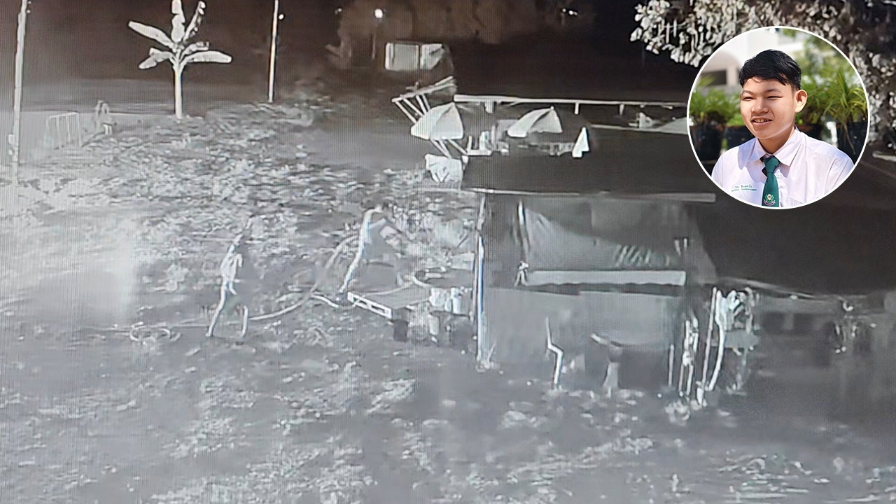 เปิดใจ "นักเรียน ม.2" ช่วยพนักงานปั๊มดับไฟ ก่อนลามไปไหม้ร้านค้ากว่า 10 ร้าน