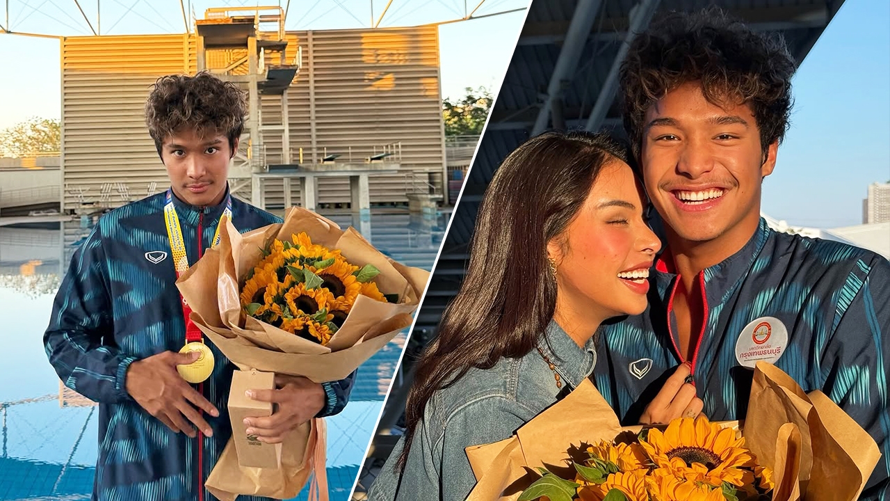  “มิกซ์ เฉลิมศรี” โชว์หวาน! ส่งดอกไม้ช่อโตให้แฟนหนุ่ม "ฉลามจัส" หลังคว้าเหรียญทองธรรมศาสตร์เกมส์