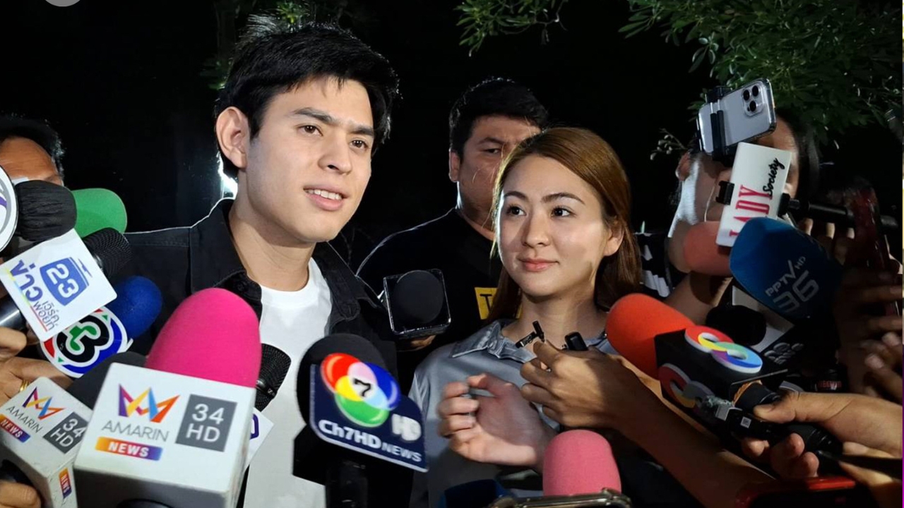 ลูกชาย-ลูกสาว แซม ยุรนันท์ ยกมือไหว้สื่อ ขอบคุณที่มารอรับพ่อด้วยกัน