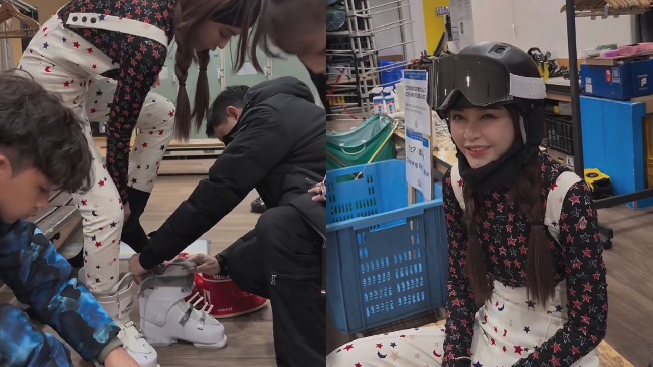 เป้ย ปานวาด เปิดโมเมนต์ ป๊อป ช่วยใส่รองเท้าให้ หลังไปทริปเล่นสกีที่ญี่ปุ่น (คลิป)