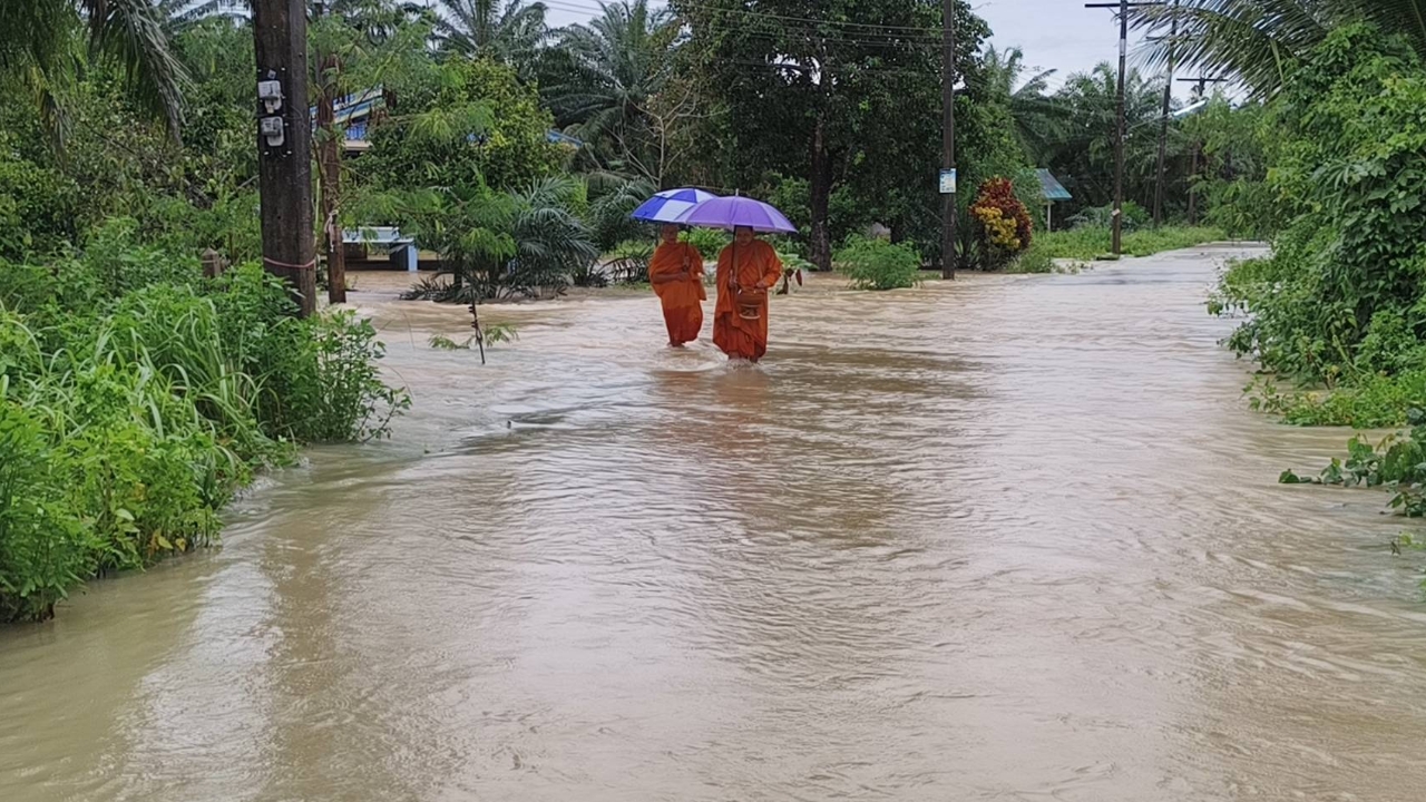 เฝ้าระวังฝนถล่มหนัก 3 ทุ่ม คืนนี้นครศรีฯ