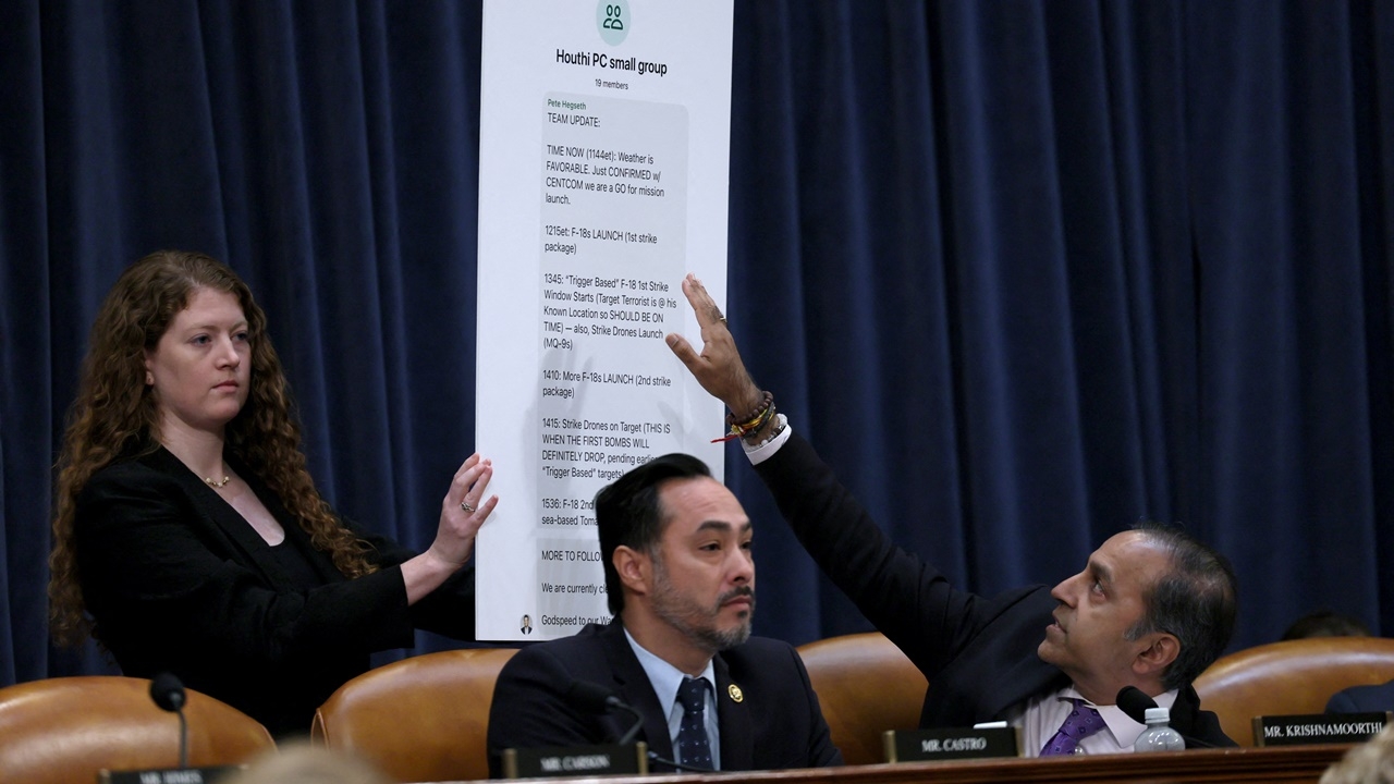 สื่อสหรัฐฯ แฉเพิ่มข้อความกลุ่มแชต เผยแผนการโจมตีกบฏฮูตีในเยเมน