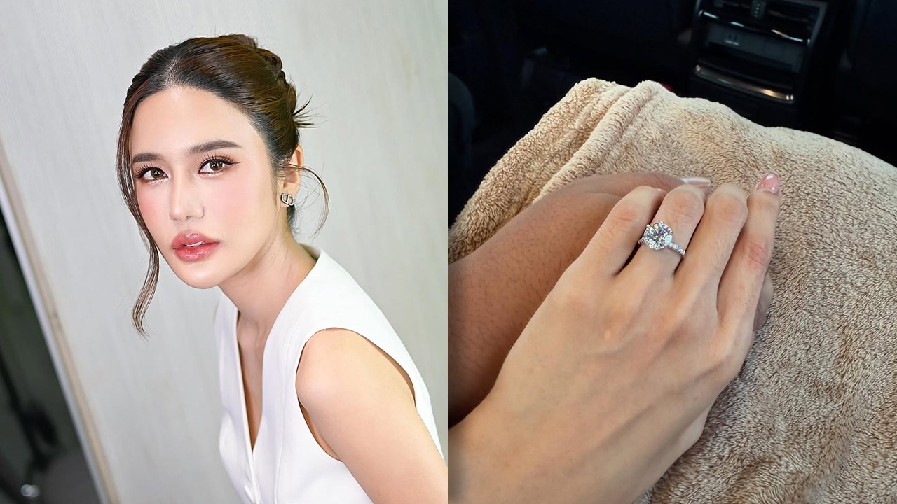 คะน้า ริญญารัตน์ นางร้ายช่อง 7 ถูกแฟนหนุ่มขอแต่งงาน แหวนเพชรเม็ดใหญ่มาก