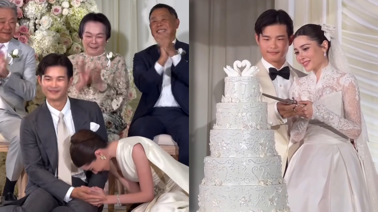 นิโคล กิตติวัฒน์ วิวาห์หวาน ไฮโซหมูแฮม บรรยากาศสุดอบอุ่น (คลิป)