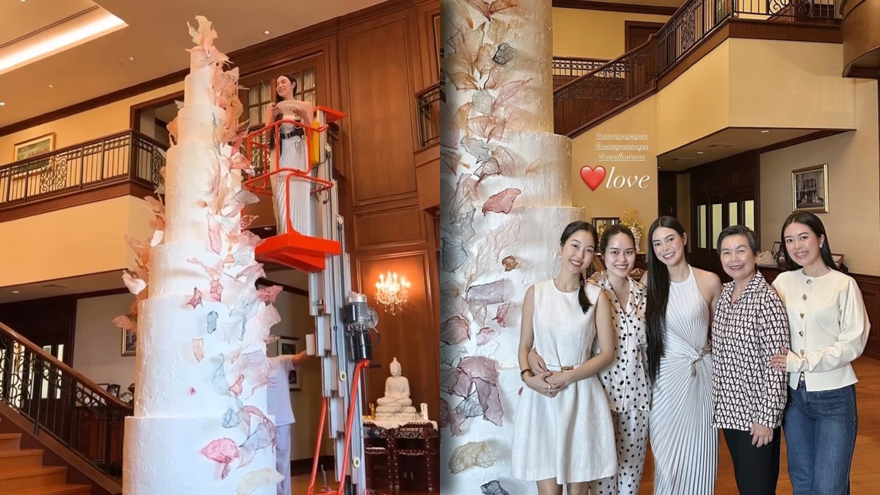 เอวา ปวรวรรณ เจอครอบครัวเซอร์ไพรส์วันเกิดด้วยเค้กสูง 7 ชั้น (คลิป)