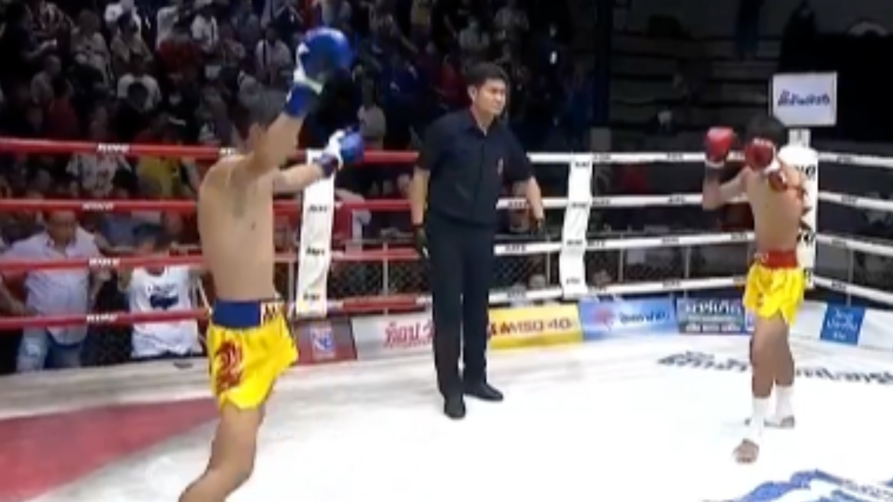 น่าเสียดาย "มวยไทย 5 ยก" ล่าสุด เต้นยกสุดท้ายทั้งยก-มีถีบครั้งเดียว คนถีบแพ้ (คลิป)