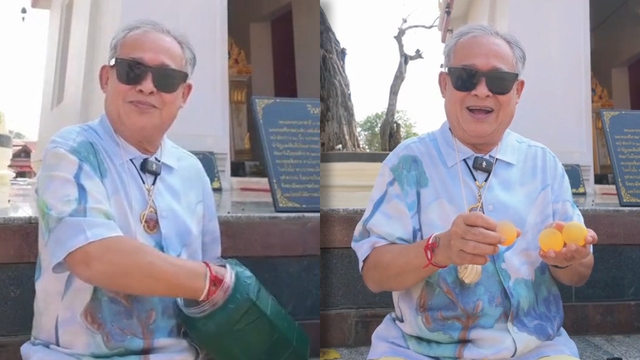 เป็ด เชิญยิ้ม มาแล้ว แจกเลขลูกปิงปองงวด 1 มี.ค. 68 หลังไปไหว้พระพุทธชินราช