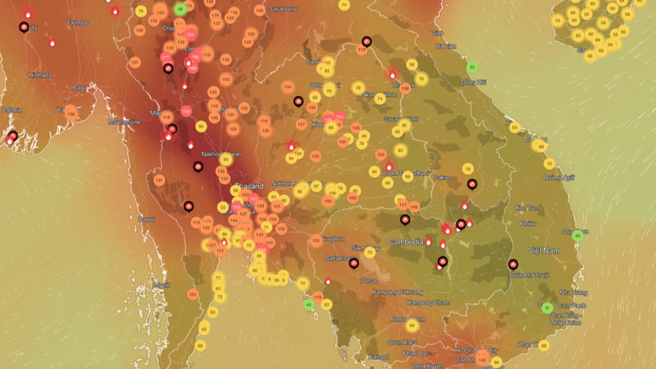 ฝุ่น PM 2.5 เช้านี้ เชียงใหม่อันดับ 8 เมืองมลพิษ กทม. อยู่ในเกณฑ์สีเหลือง
