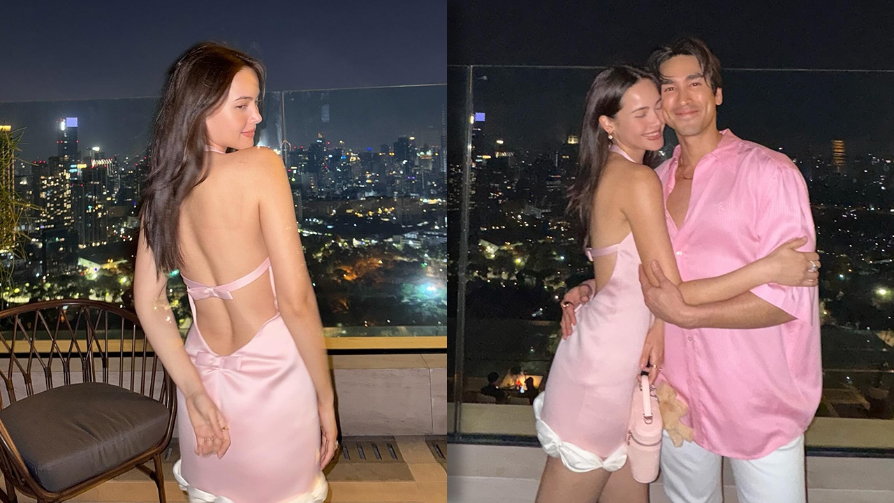 เปิดชุดสีชมพูสุดจี๊ด ญาญ่า อุรัสยา ดินเนอร์หวาน ณเดชน์ ในวันวาเลนไทน์