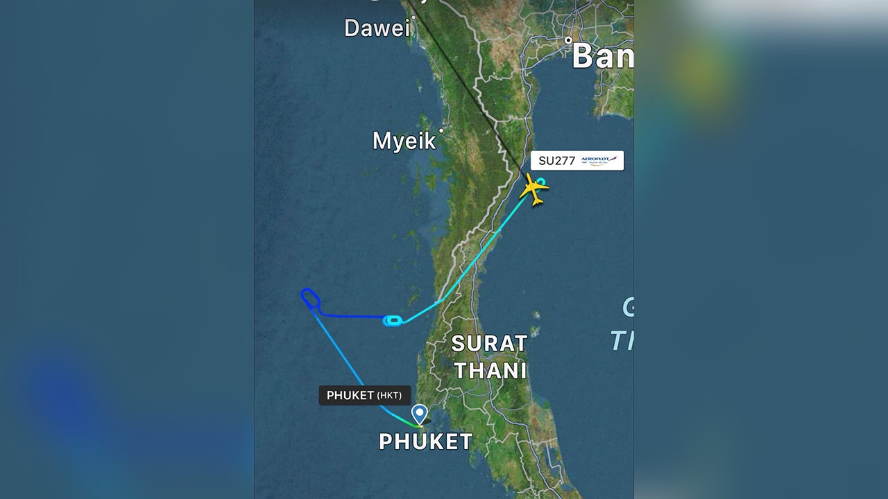 เกิดอะไรขึ้น เครื่องบิน Aeroflot จากภูเก็ตไปมอสโก บินวนเหนืออันดามันกว่า 5 ชม.