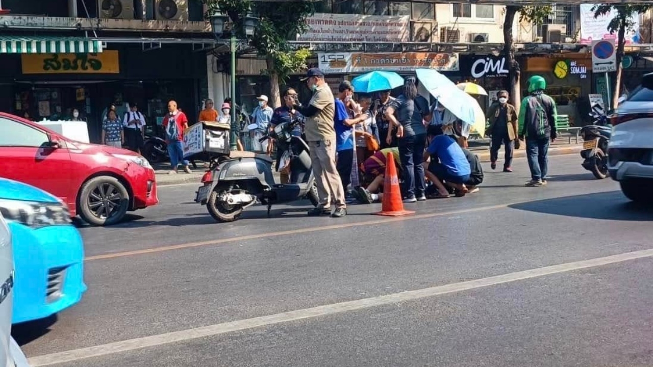 ปลอดภัยแล้ว เด็ก ม.3 สวนกุหลาบ ถูกรถชนขณะเดินข้ามทางม้าลายหน้าโรงเรียน