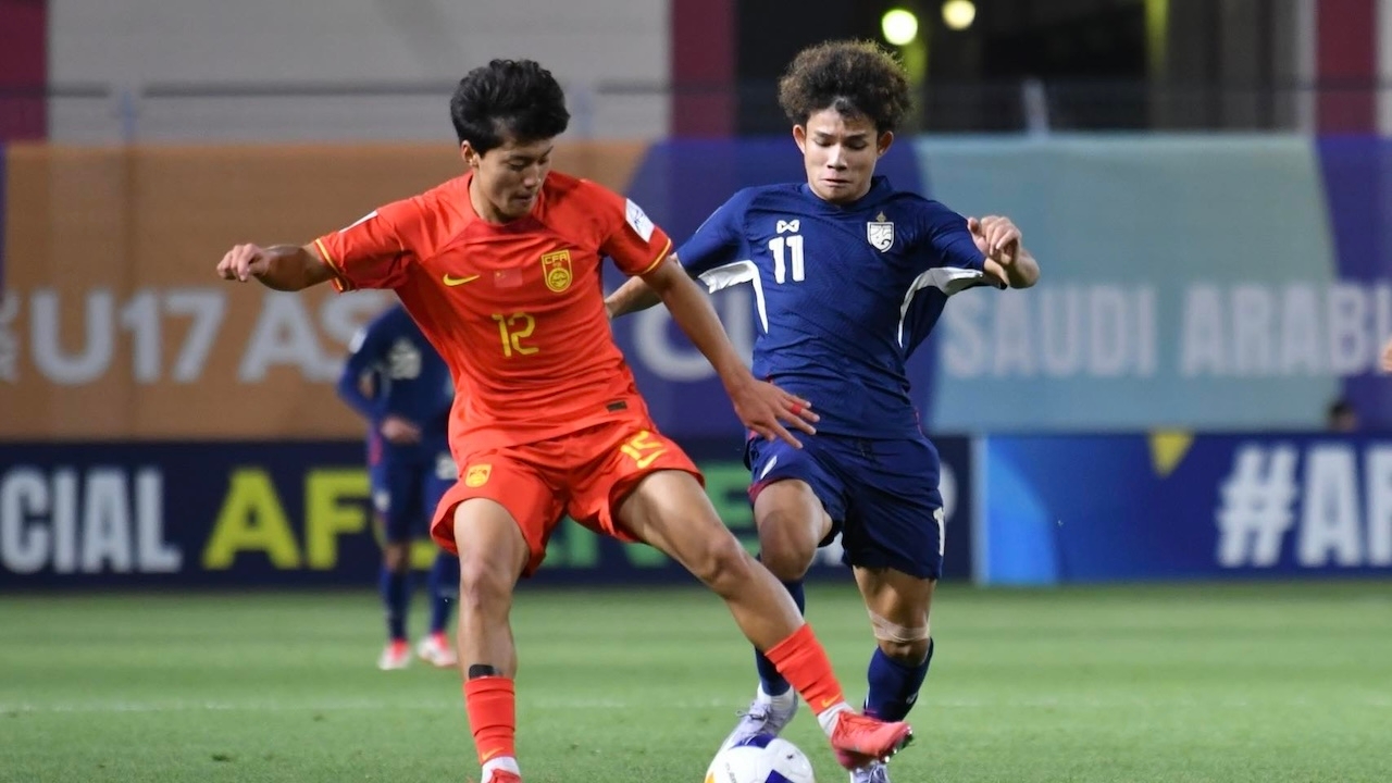 ผลบอล ทีมชาติไทย U17 พ่าย จีน จบบ๊วยกลุ่ม ศึกชิงแชมป์เอเชีย 2025