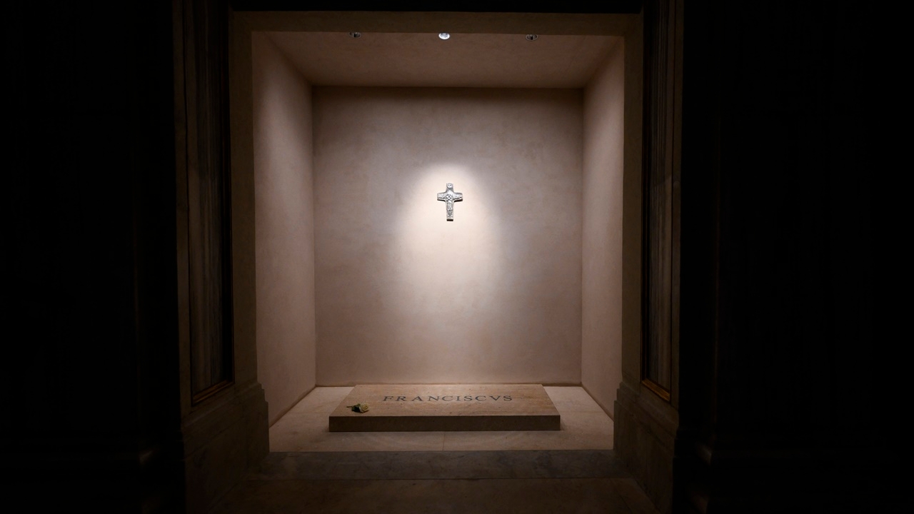 วาติกันเผยภาพหลุมพระศพพระสันตะปาปาฟรานซิส