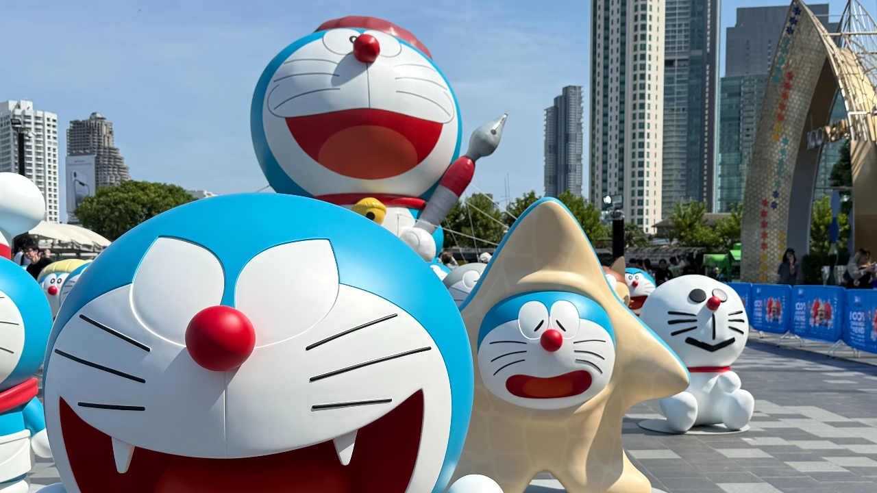โดราเอมอนยักษ์ ปรากฏตัวริมเจ้าพระยา โหมโรงนิทรรศการใหญ่จากการ์ตูนดังช่วง พ.ค. นี้ ที่ไอคอนสยาม