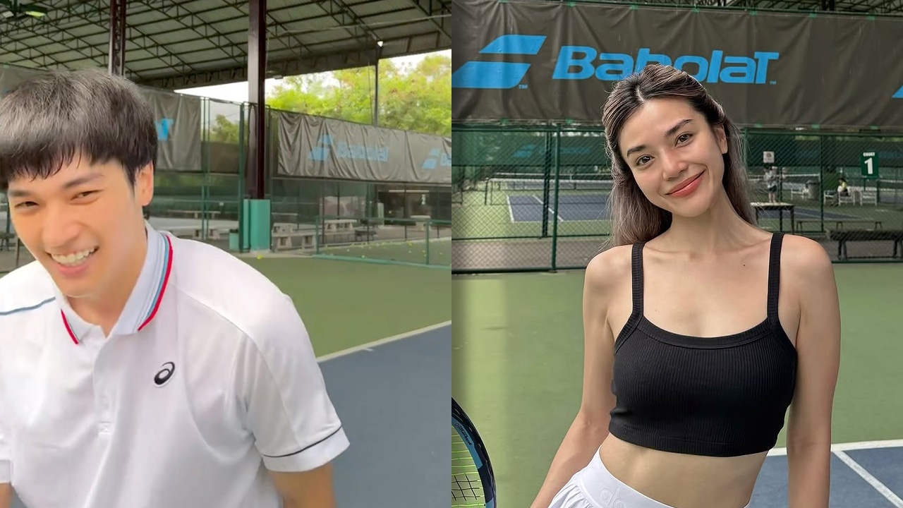 ส่องความหวาน ปราง-โอบ ตีเทนนิส ไม่มีรูปคู่ แต่รู้เลยไปด้วยกัน (คลิป)