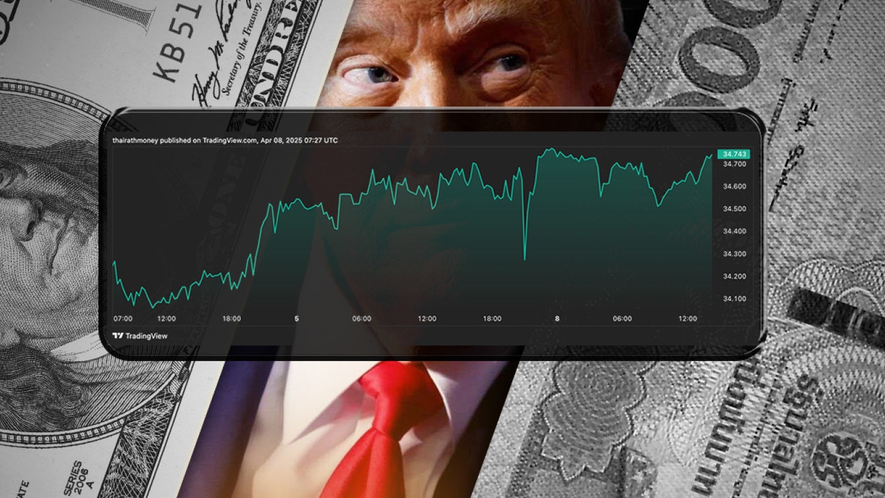 เงินบาทอ่อนไว จับตาสงกรานต์นี้ ทะลุ 35.00 บาท/ดอลลาร์ รับแรงกระแทกสงครามภาษีทรัมป์