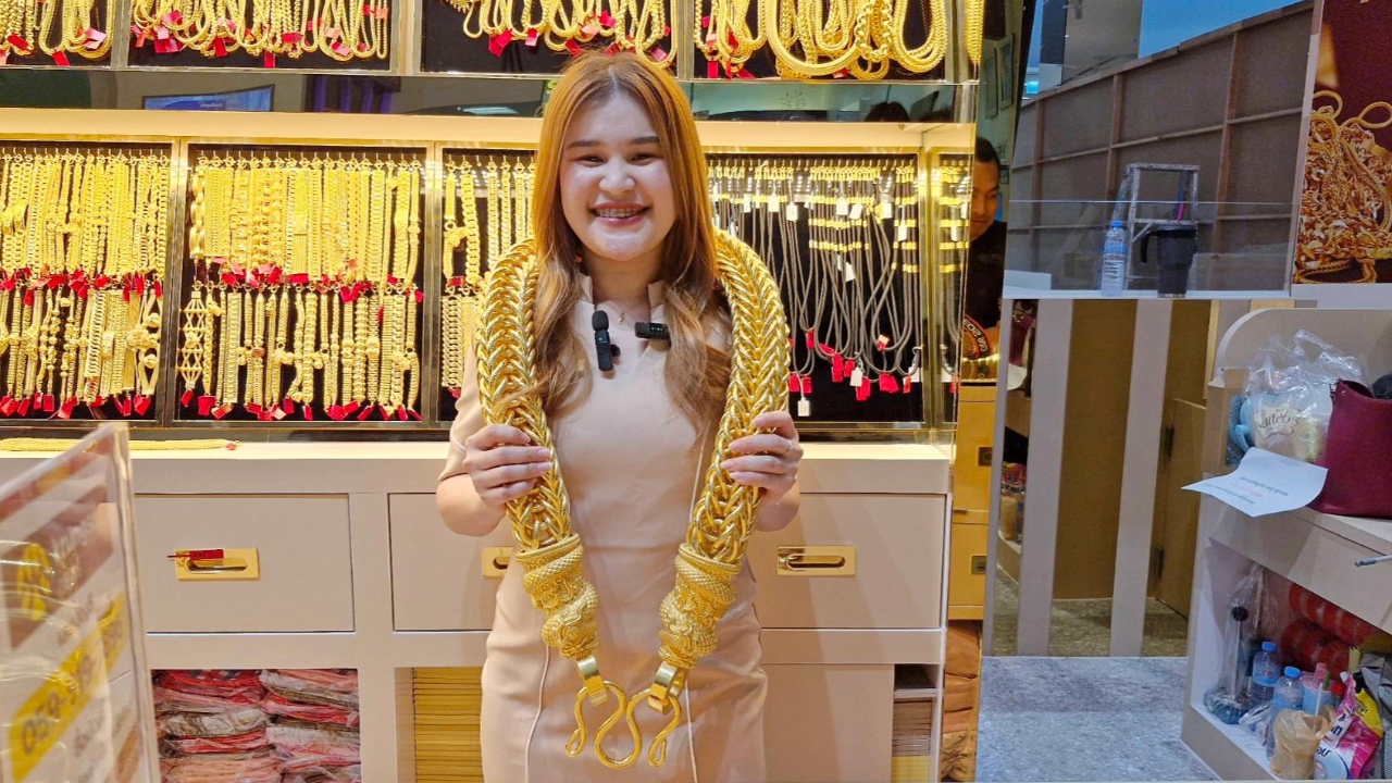สนใจไหม ร้านทองสวนกระแส ทำสร้อยทองเส้นยักษ์ หนัก 7 กก. มูลค่า 23 ล้าน