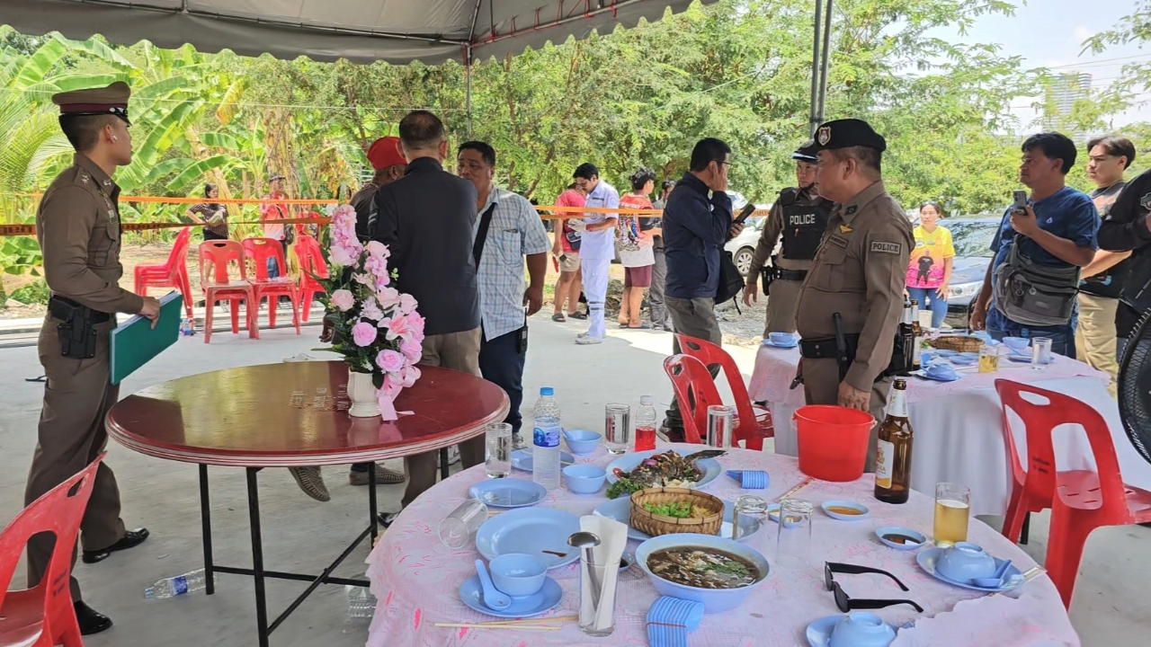รู้ตัวแล้ว มือยิงสนั่นงานบุญเปิดตลาด ตร.รวบรวมหลักฐาน ออกหมายจับ