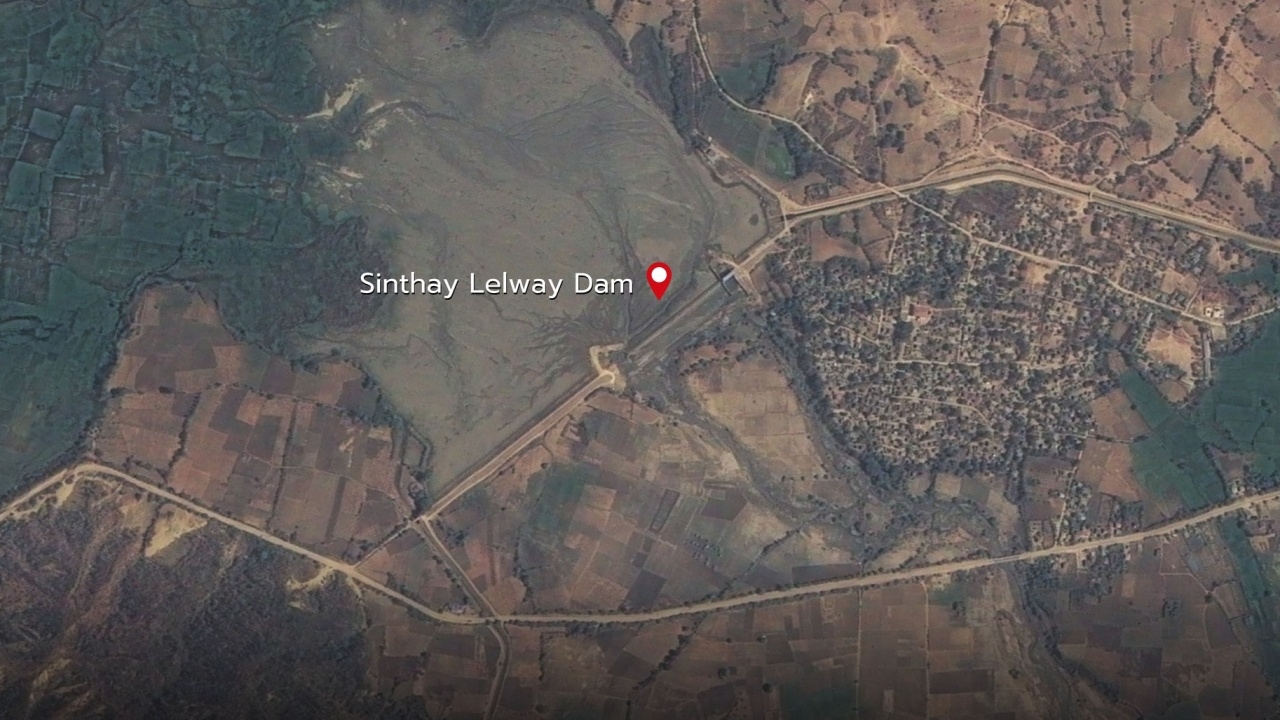 เปิดภาพดาวเทียม เขื่อนในเมียนมาเสียหายหนัก น้ำไหลออกที่ลุ่มต่ำ