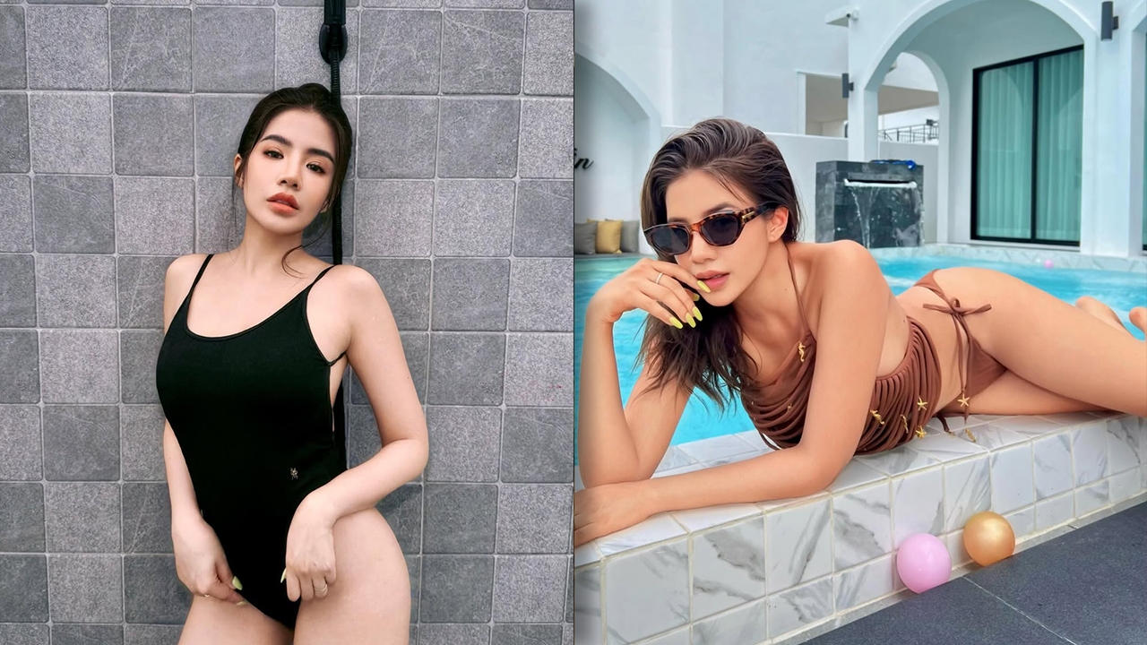 ใบเตย อาร์สยาม โชว์ทีเด็ดนุ่งชุดว่ายน้ำโพสท่าเซ็กซี่ สวยสมฉายาสั้นเสมอหู