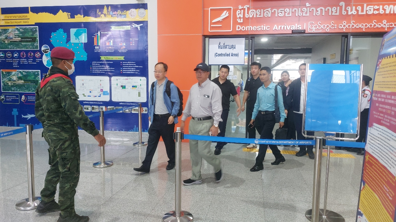 รองอธิบดีฯ ความมั่นคงจีน ลงพื้นที่เมียวดี ติดตามปัญหาแก๊งคอลเซ็นเตอร์