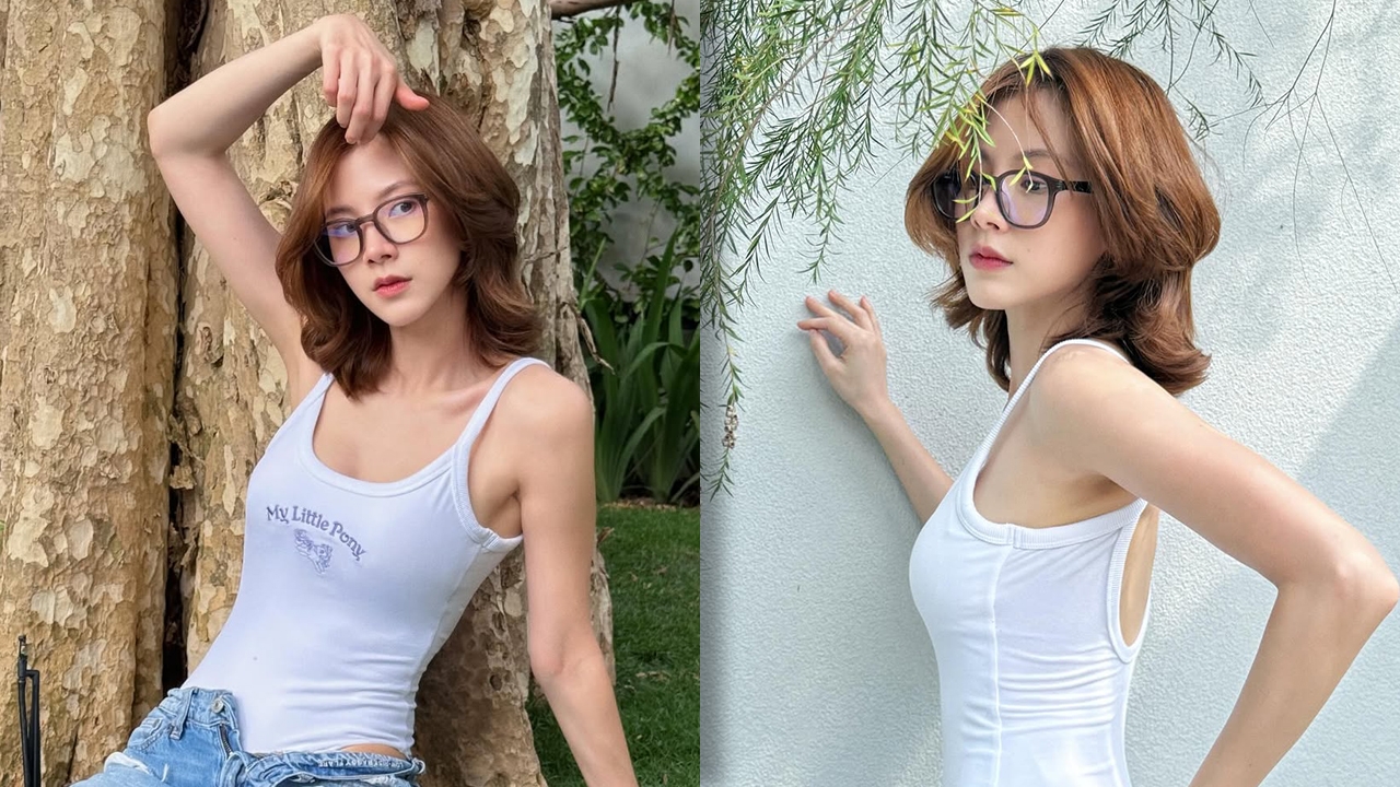 ใบเฟิร์น พิมพ์ชนก เสิร์ฟลุคสาวแว่นสวยแซ่บเซ็กซี่ แต่พร็อบที่ถือสะพรึงมาก