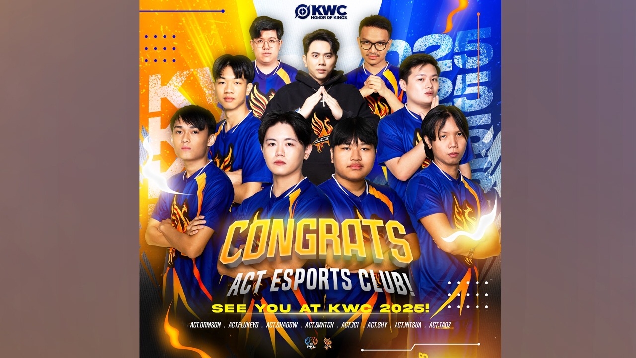  ACT Esports Club สุดยอดทีมหนึ่งเดียวของไทย คว้าตั๋วลุยศึก Honor of Kings World Cup 2025