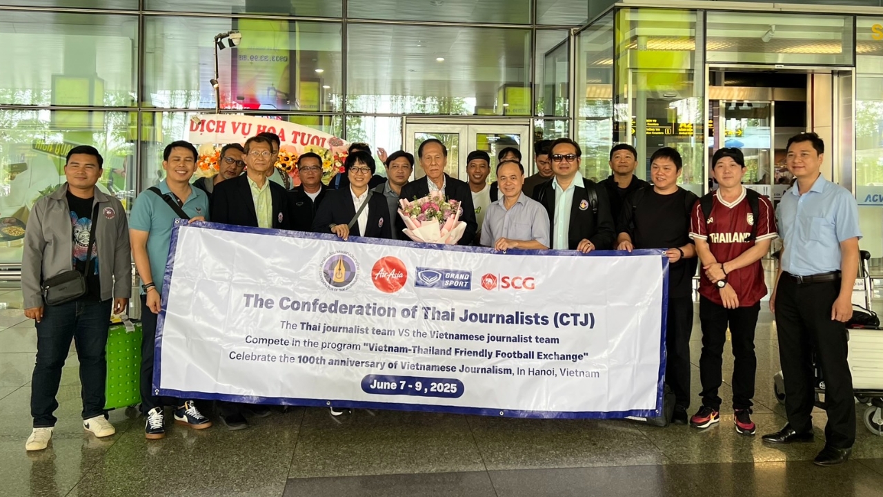 สมาพันธ์สื่อฯไทย นำทีมฟุตซอลนักข่าวไทยไปฟาดแข้ง ฉลอง 100 ปีสื่อฯเวียดนาม