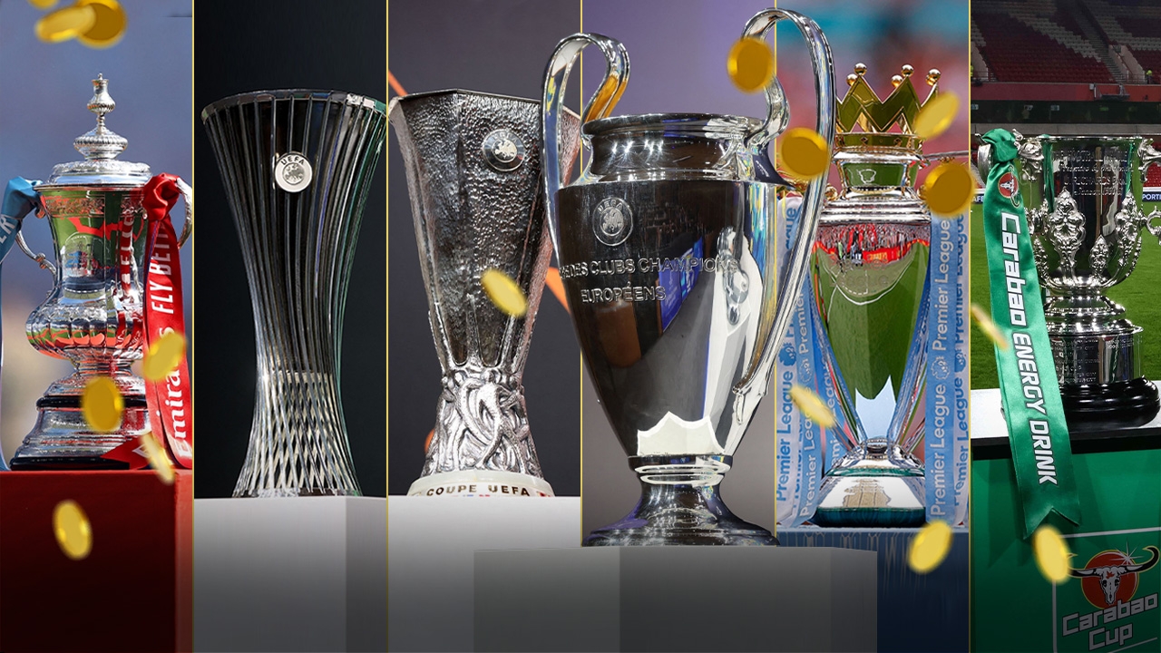 ว่าด้วยเรื่องของถ้วย บอลยุโรป+บอลอังกฤษ รวมแล้วมีกี่ถ้วย ?