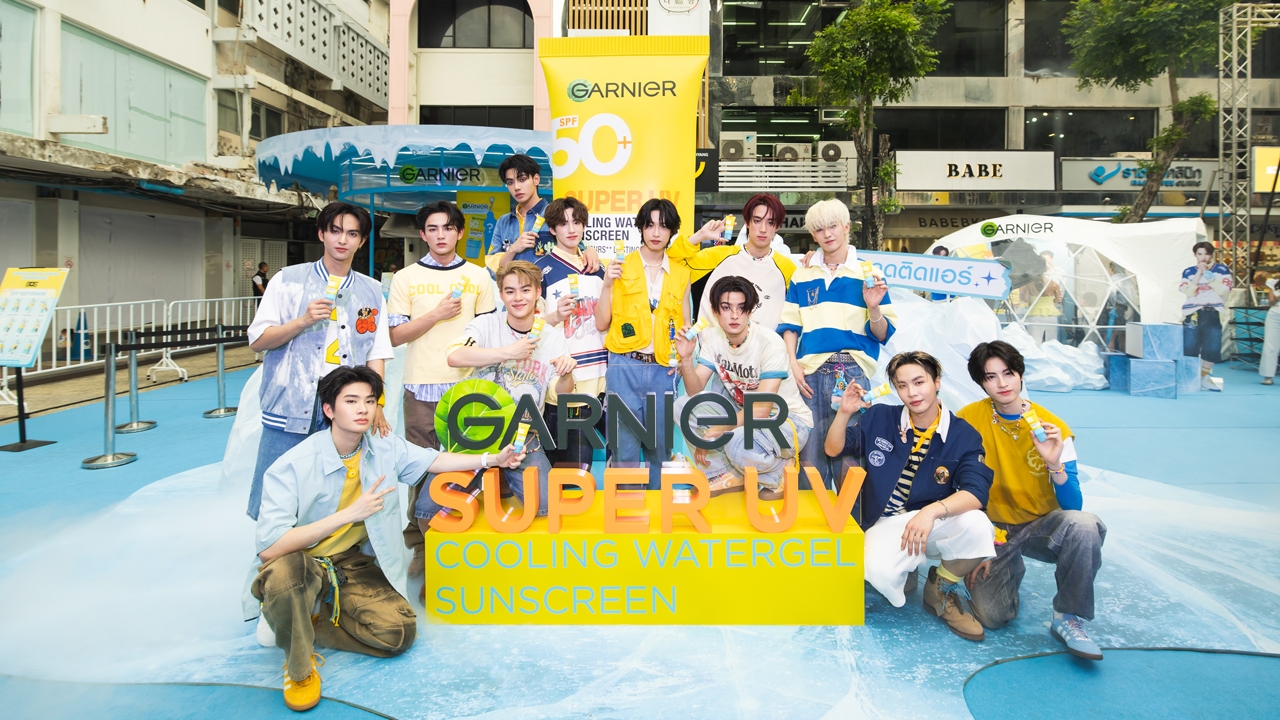 Garnier ชวน เก้า - BUS ส่งไอเทมท้าแดด Super UV Cooling Watergel Sunscreen กันแดดติดแอร์ตัวใหม่