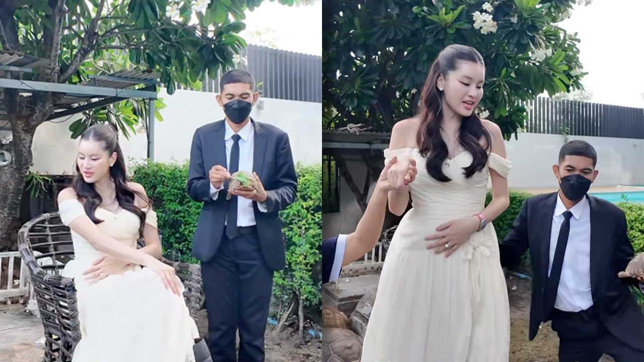 น้องออน สมฤทัย ภรรยาหมอสอง ลงคลิปป้อนอาหารน้องเต่า ทำชาวเน็ตหลุดโฟกัส 