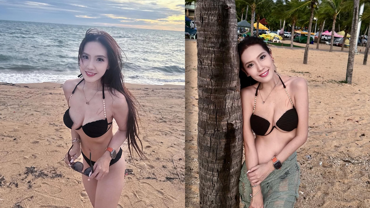 บอลลูน พินทุ์สุดา เสิร์ฟความแซ่บทะเลเดือด นุ่งบิกินีดำอวดหุ่นเซ็กซี่